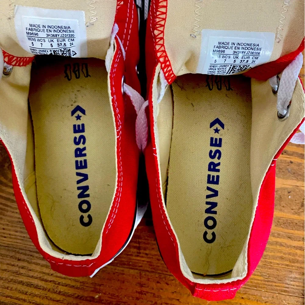 Converse Bold Red and White Sneakers - Picture 3 of 8